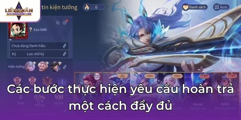 Các bước thực hiện yêu cầu hoàn trả một cách đầy đủ