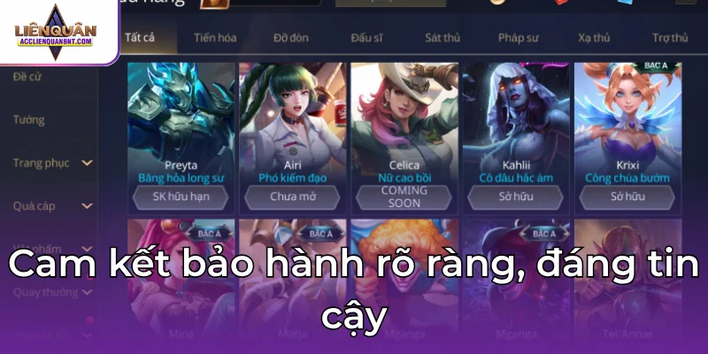 Cam kết bảo hành tin cậy nhất cho các thành viên