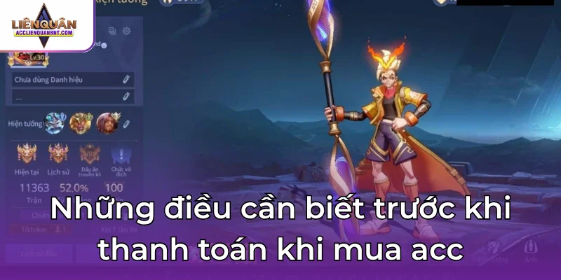 Những điều cần biết trước khi thanh toán khi mua acc